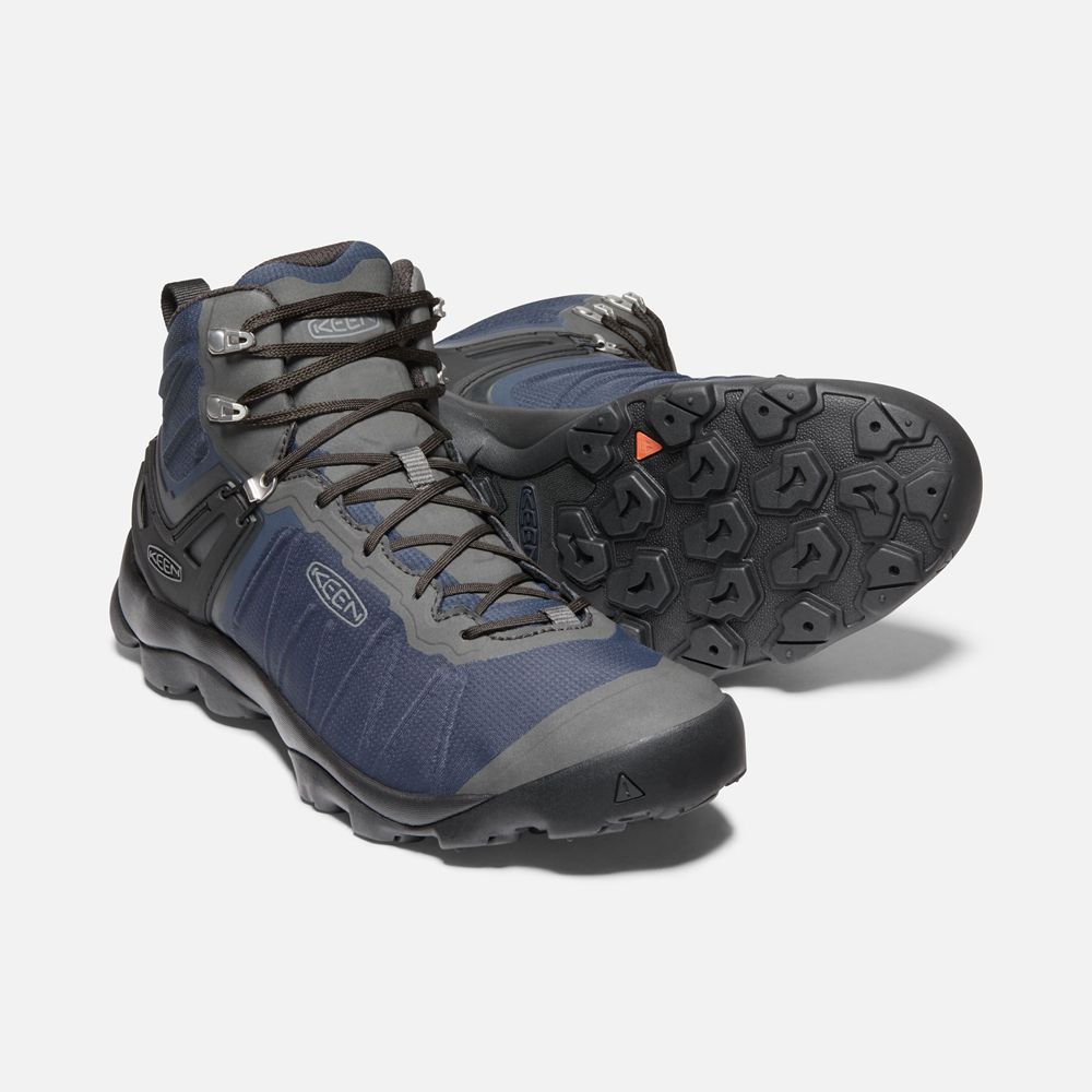 Bottes de Randonnée Keen Homme Bleu/porno | Venture Mid Waterproof | YRHZN-5897